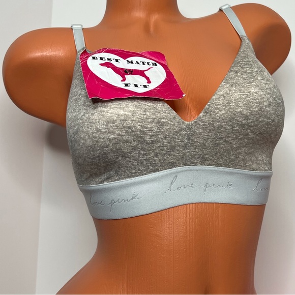 PINK Victoria's Secret Other - Victoria’s Secret PINK 34 36 38 Logo Band Lightly Lined Bra Wireless